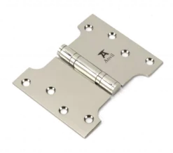 Pair From The Anvil Polished Nickel 4x3x5" Parliament Hinge | 49564