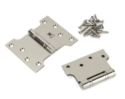 Pair From The Anvil Polished Nickel 4x3x5" Parliament Hinge | 49564 -Ironmongery Experts Shop 49564 1.png.mst