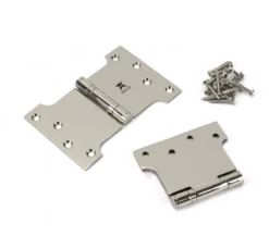Pair From The Anvil Polished Nickel 4x4x6" Parliament Hinge | 49565 -Ironmongery Experts Shop 49565 1.png.mst