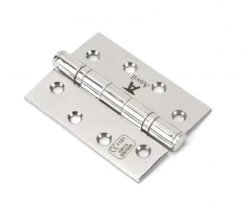 Pair Anvil Polished Stainless Steel 4" (102mm) Ball Bearing Butt Hinge | 49574