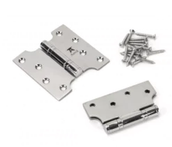 Pair From The Anvil Polished Stainless Steel 4x2x4" Parliament Hinge | 49577 -Ironmongery Experts Shop 49577 1.png.mst