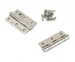 Pair Anvil Polished Nickel 3" (76mm) Ball Bearing Butt Hinge | 49581 -Ironmongery Experts Shop 49581 1.png.mst