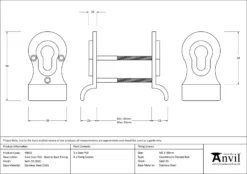 From The Anvil Satin SS (316) Euro Back To Back Cylinder Pull | 49812 -Ironmongery Experts Shop 49812 drawing.jpg.mst