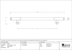 Polished Brass 284mm Kelso Large Pull Handle | 50303 -Ironmongery Experts Shop 50303 drawing.jpg.mst