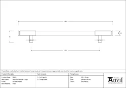 Polished Nickel 284mm Kelso Large Pull Handle | 50324 -Ironmongery Experts Shop 50324 drawing.jpg.mst