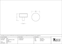 Anvil Polished Chrome Kelso 38mm Cabinet Knob (No Rose) | 50332 -Ironmongery Experts Shop 50332 drawing.jpg.mst