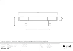 Matt Black 156mm Kelso Small Pull Handle | 50346 -Ironmongery Experts Shop 50346 drawing.jpg.mst