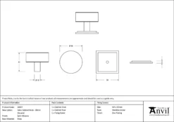 Anvil Satin Chrome Kelso 38mm Cabinet Knob (Square) | 50357 14 Anvil Satin Chrome Kelso 38mm Cabinet Knob (Square) | 50357 -Ironmongery Experts Shop 50357 drawing.jpg.mst