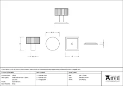 Anvil Satin Chrome Judd 32mm Cabinet Knob (Square) | 50417 -Ironmongery Experts Shop 50417 drawing.jpg.mst