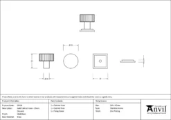 Anvil Matt Black Judd 25mm Cabinet Knob (Square) | 50426 14 Anvil Matt Black Judd 25mm Cabinet Knob (Square) | 50426 -Ironmongery Experts Shop 50426 drawing.jpg.mst