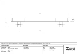 Aged Bronze 220mm Kelso Medium Pull Handle | 50446 -Ironmongery Experts Shop 50446 drawing.jpg.mst