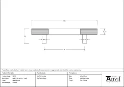Aged Bronze 156mm Judd Small Pull Handle | 50457 -Ironmongery Experts Shop 50457 drawing.jpg.mst