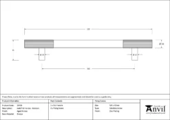 Aged Bronze 220mm Judd Medium Pull Handle | 50458 -Ironmongery Experts Shop 50458 drawing.jpg.mst