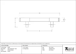 Polished Bronze 156mm Kelso Small Pull Handle | 50469 -Ironmongery Experts Shop 50469 drawing.jpg.mst