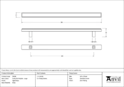 Aged Brass 284mm Large Scully Pull Handle | 50508 14 Aged Brass 284mm Large Scully Pull Handle | 50508 -Ironmongery Experts Shop 50508 drawing.jpg.mst