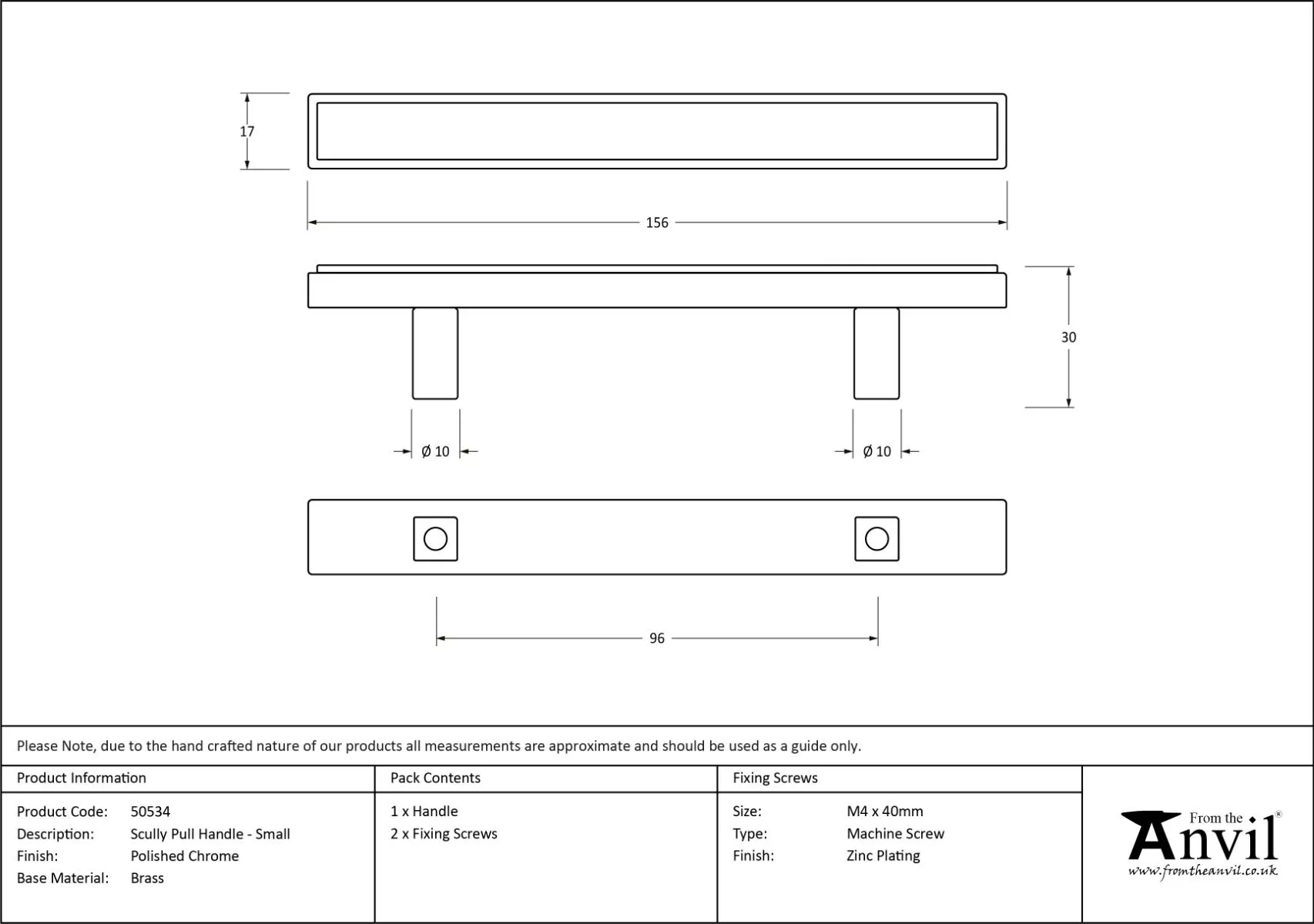 Polished Chrome 156mm Small Scully Pull Handle | 50534 8 Polished Chrome 156mm Small Scully Pull Handle | 50534 - Image 6