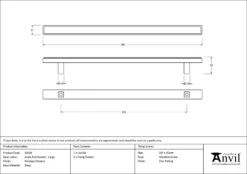 Polished Chrome 284mm Large Scully Pull Handle | 50536 -Ironmongery Experts Shop 50536 drawing.jpg.mst