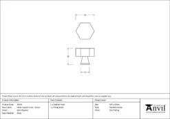 Anvil Satin Chrome Kahlo 32mm Cabinet Knob| 50544 14 Anvil Satin Chrome Kahlo 32mm Cabinet Knob| 50544 -Ironmongery Experts Shop 50544 drawing.jpg.mst