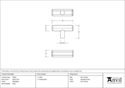 Anvil Matt Black Kahlo T Bar Cabinet Knob| 50561 12 Anvil Matt Black Kahlo T Bar Cabinet Knob| 50561 -Ironmongery Experts Shop 50561 drawing.jpg.mst