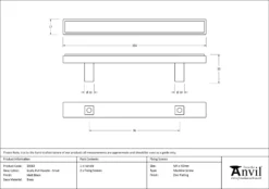Matt Black 156mm Small Scully Pull Handle | 50562 -Ironmongery Experts Shop 50562 drawing.jpg.mst