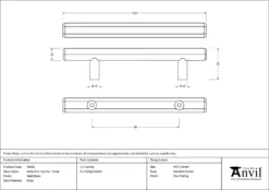 Matt Black 156mm Small Kahlo Pull Handle | 50565 14 Matt Black 156mm Small Kahlo Pull Handle | 50565 -Ironmongery Experts Shop 50565 drawing.jpg.mst