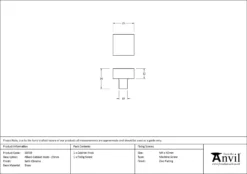 Anvil Satin Chrome Albers 25mm Cabinet Knob | 50719 14 Anvil Satin Chrome Albers 25mm Cabinet Knob | 50719 -Ironmongery Experts Shop 50719 drawing.jpg.mst