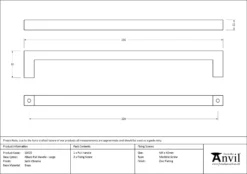 Satin Chrome Albers Large Pull Handle | 50725 -Ironmongery Experts Shop 50725 drawing.jpg.mst