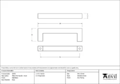 Matt Black Albers Small Pull Handle | 50736 -Ironmongery Experts Shop 50736 drawing.jpg.mst