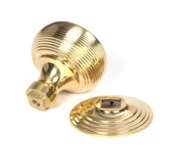 Polished Brass Beehive Centre Door Knob | 50839 -Ironmongery Experts Shop 50839 2 s.jpg.mst