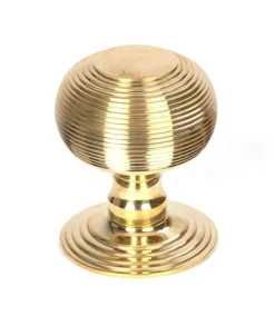 Polished Brass Beehive Centre Door Knob | 50839 -Ironmongery Experts Shop 50839 main s.jpg.mst