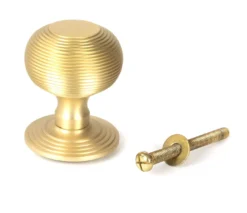 Satin Brass Beehive Centre Door Knob | 50887 -Ironmongery Experts Shop 50887 2 l.jpg.mst