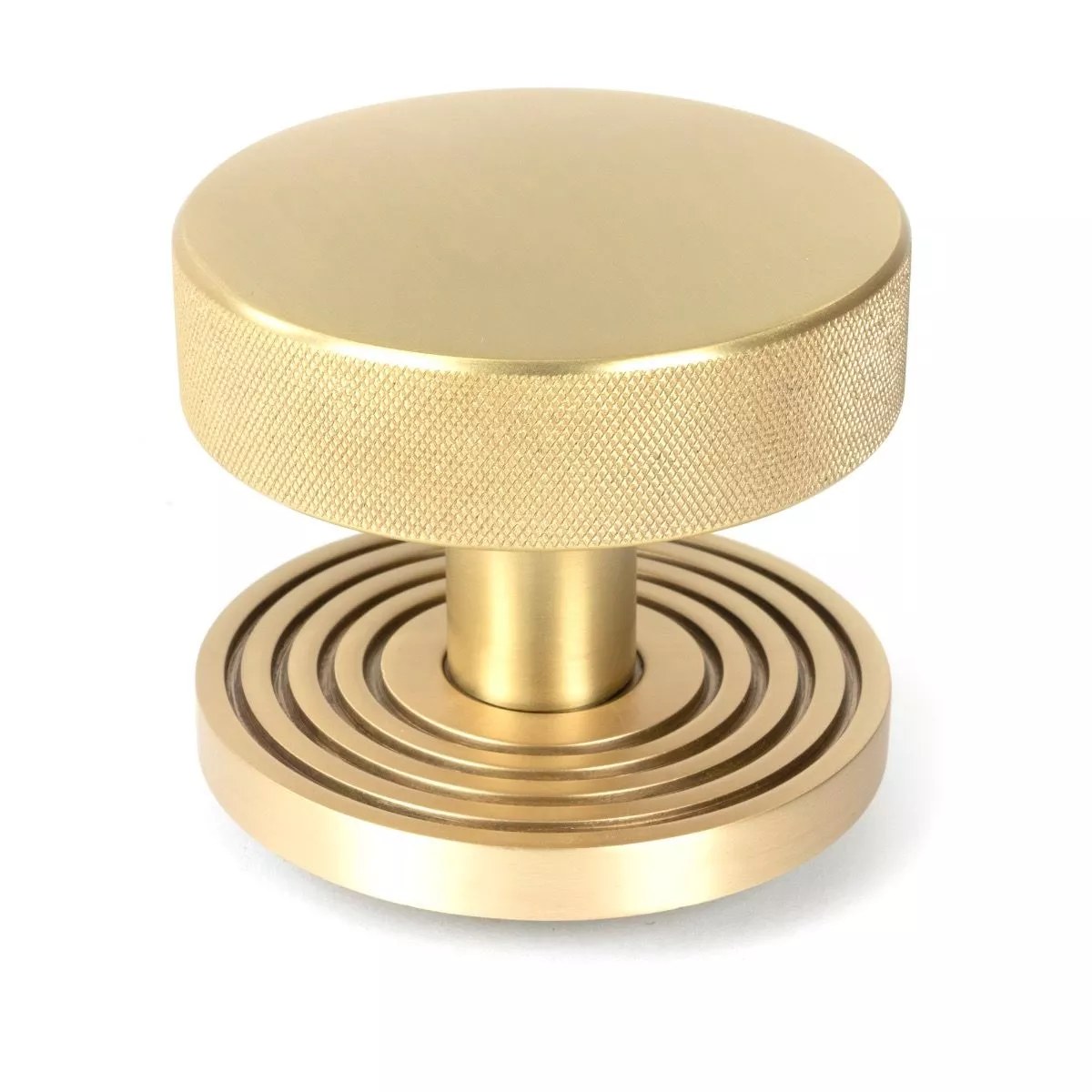 Satin Brass Brompton Centre Door Knob (Beehive) | 50895 3 Satin Brass Brompton Centre Door Knob (Beehive) | 50895