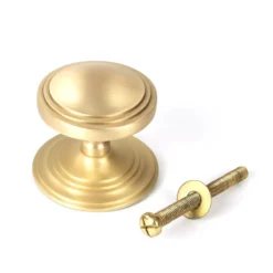 Satin Brass Art Deco Centre Door Knob | 50897 -Ironmongery Experts Shop 50897 1 l.jpg.mst
