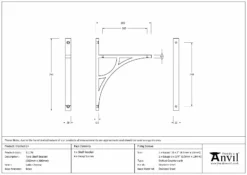 Satin Chrome Tyne Shelf Bracket (260mm X 200mm) -Ironmongery Experts Shop 51170 drawing s.jpg.mst
