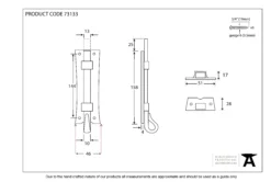 From The Anvil 6" Black Antique Straight Monkeytail Door Bolt | 73133 6 From The Anvil 6" Black Antique Straight Monkeytail Door Bolt | 73133 -Ironmongery Experts Shop 73133 drawing.jpg.mst