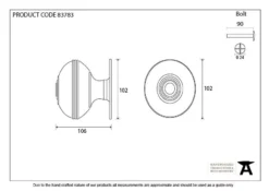 From The Anvil Polished Chrome 102mm Prestbury Centre Door Knob | 83783 10 From The Anvil Polished Chrome 102mm Prestbury Centre Door Knob | 83783 -Ironmongery Experts Shop 83783 drawing.jpg.mst