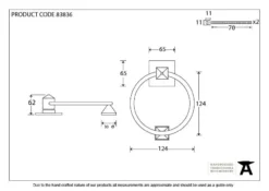From The Anvil 124mm Polished Brass Ring Door Knocker | 83836 -Ironmongery Experts Shop 83836 drawing.jpg.mst