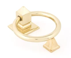 From The Anvil 124mm Polished Brass Ring Door Knocker | 83836