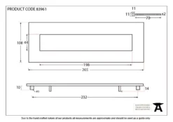 From The Anvil 252mm Aged Bronze Period Letterplate | 83961 -Ironmongery Experts Shop 83961 drawing.jpg.mst