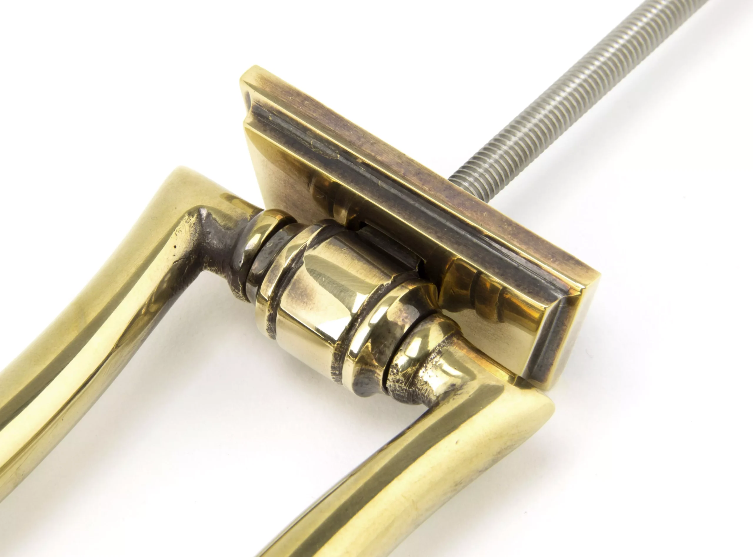 From The Anvil Aged Brass Period Slimline Art Deco Door Knocker | 90028 6 From The Anvil Aged Brass Period Slimline Art Deco Door Knocker | 90028 - Image 4