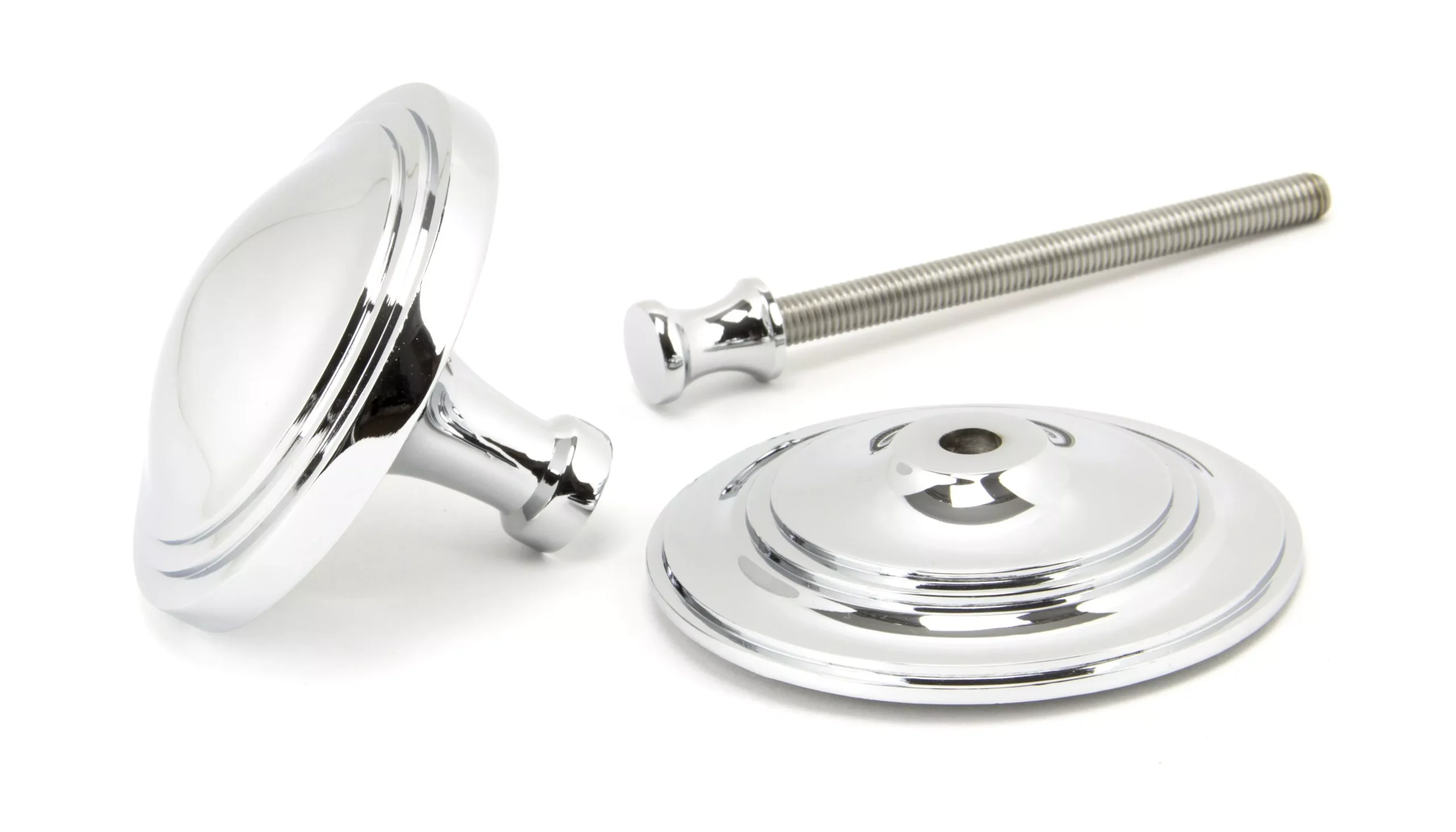 From The Anvil Polished Chrome 81mm Period Art Deco Centre Door Knob | 90073 6 From The Anvil Polished Chrome 81mm Period Art Deco Centre Door Knob | 90073 - Image 4