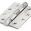 Pair From The Anvil Satin Stainless 4" (102mm) Ball Bearing Butt Hinge | 91039