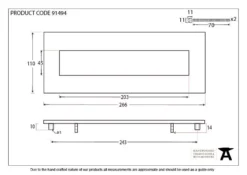 From The Anvil 266mm Beeswax Blacksmith Letterplate | 91494 8 From The Anvil 266mm Beeswax Blacksmith Letterplate | 91494 -Ironmongery Experts Shop 91494 drawing.jpg.mst