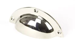 From The Anvil 4" Polished Nickel Period Plain Drawer Cup Pull | 91524