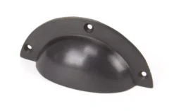 From The Anvil 4" Aged Bronze Period Plain Drawer Cup Pull | 91525