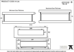 From The Anvil 315mm Black Blacksmith Traditional Letterbox | 91526 14 From The Anvil 315mm Black Blacksmith Traditional Letterbox | 91526 -Ironmongery Experts Shop 91526 drawing.jpg.mst