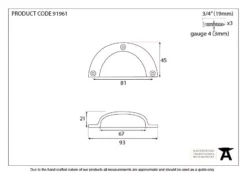 From The Anvil 4" Polished Bronze Period Plain Drawer Cup Pull | 91961 -Ironmongery Experts Shop 91961 drawing.jpg.mst