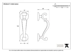 From The Anvil Satin Chrome Doctor's Door Knocker | 92002 -Ironmongery Experts Shop 92002 drawing.jpg.mst