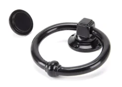From The Anvil 108mm Black Regency Ring Door Knocker | 92076