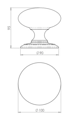 100mm Dia. Polished Brass Large Centre Door Knob -Ironmongery Experts Shop ac055 tech 2.png.mst